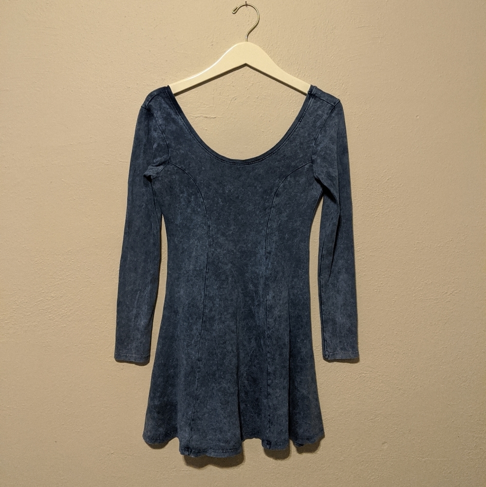 ASOS Skater Dress Blue Acid Wash